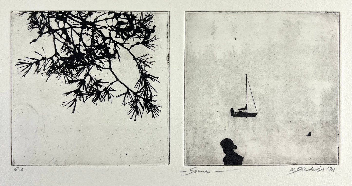 Dietrich, Nadine, Sommer, 10 x 21cm, e.a., Photopolymer Etching