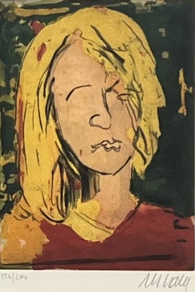 Mueller-Stahl, Armin, Sommermädchen, 20,5 x 15cm, 156/200, Farbradierung