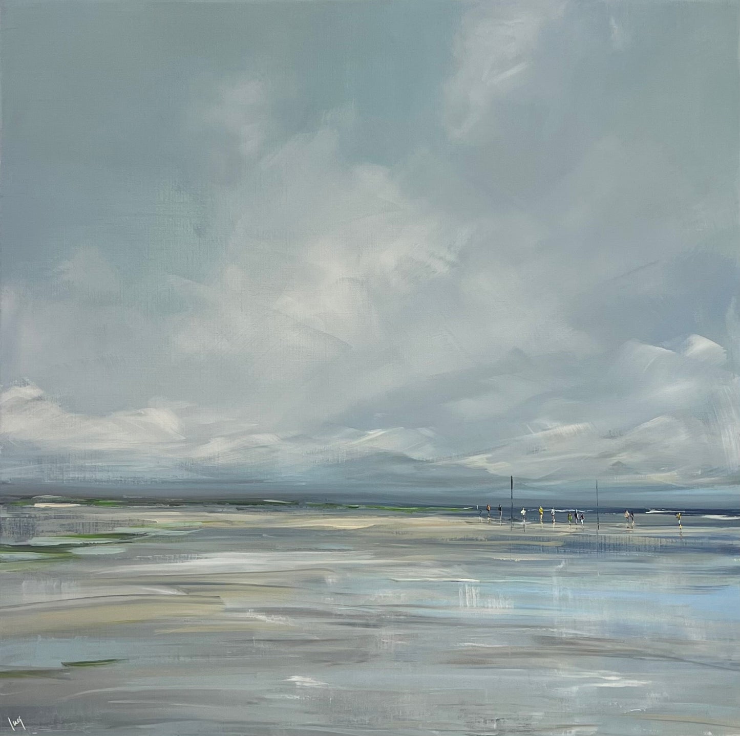 Ramm, Ines, Sommerwatt, 100 x 100cm, Acryl