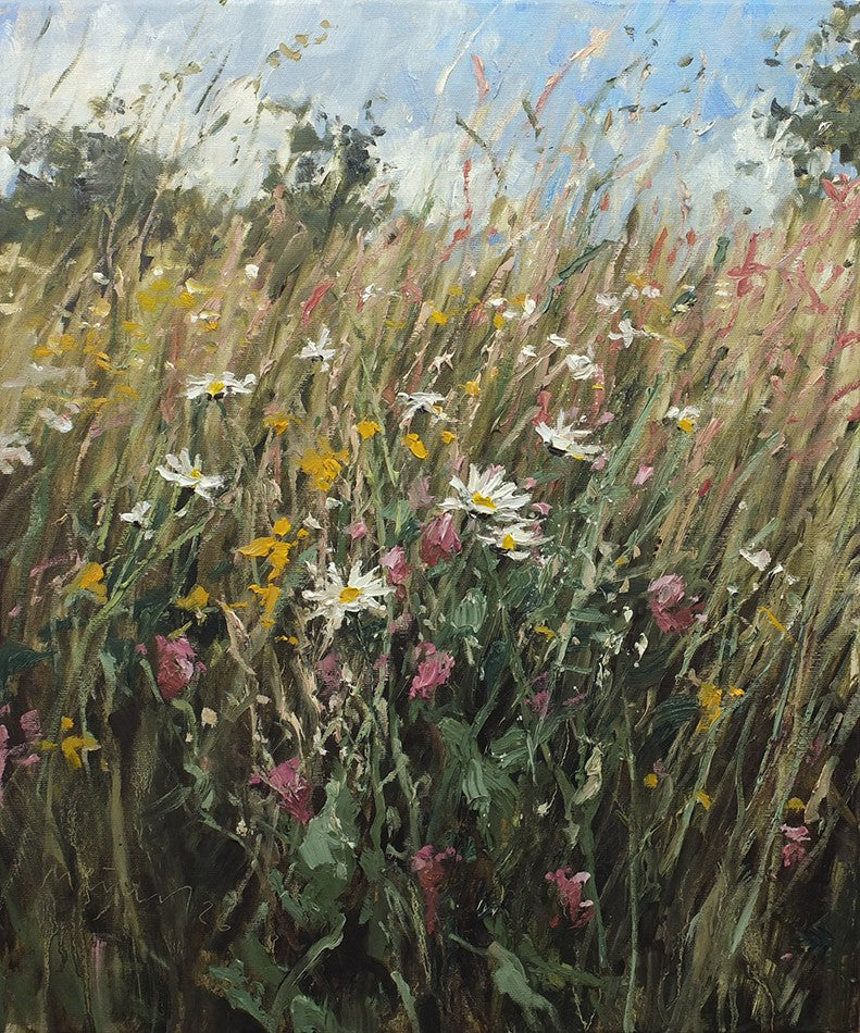 Meinel, Mathias, Sommerwiese I, 60 x 50cm, Öl auf Leinw., 2026