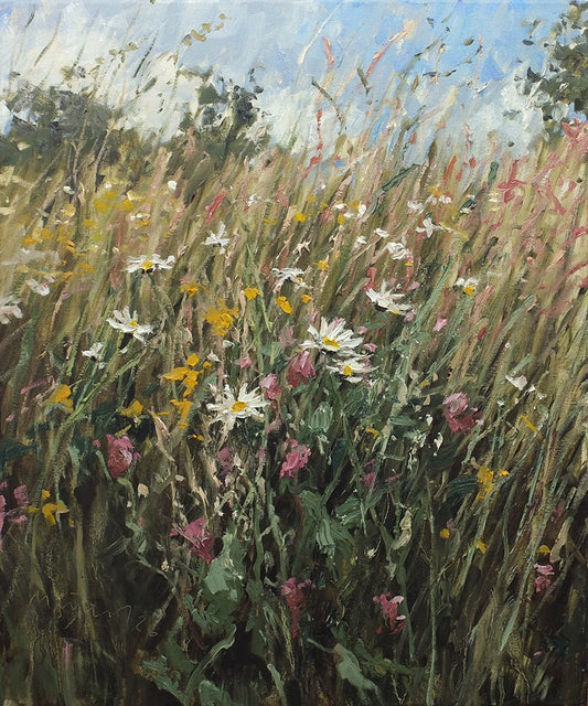 Meinel, Mathias, Sommerwiese I, 60 x 50cm, Öl auf Leinw., 2026