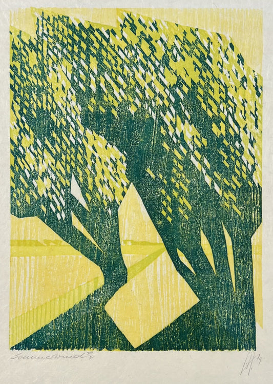 Hermanns, Gerhard, Sommerwind, 27 x 20cm, VIII/X, Holzschnitt, 1979