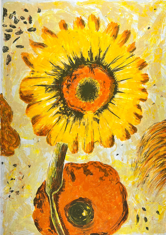 Heindorff, Michael, Sonnenblume, 67 x 47cm, 14/30, Siebdruck
