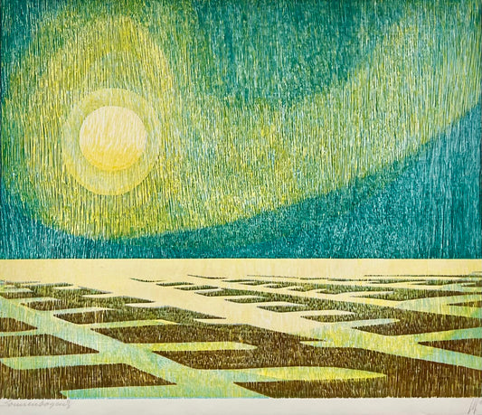 Hermanns, Gerhard, Sonnenbogen, 47 x 57cm, IX/X, Holzschnitt, 1980