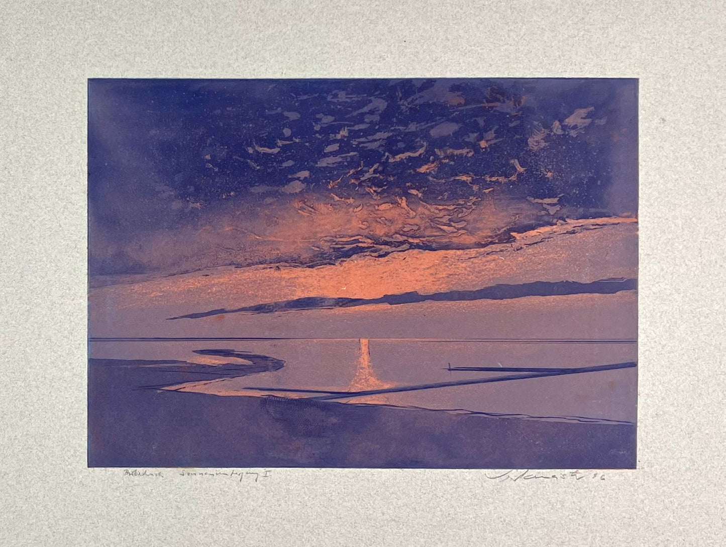 Werkmeister, Wolfgang, Sonnenuntergang I, 21 x 29,5cm, Farbradierung