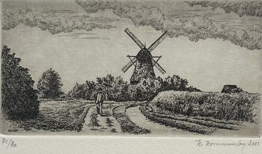 Nommensen, Niko, Stolberger Mühle, 7 x 13,5cm, 71/80, Radierung