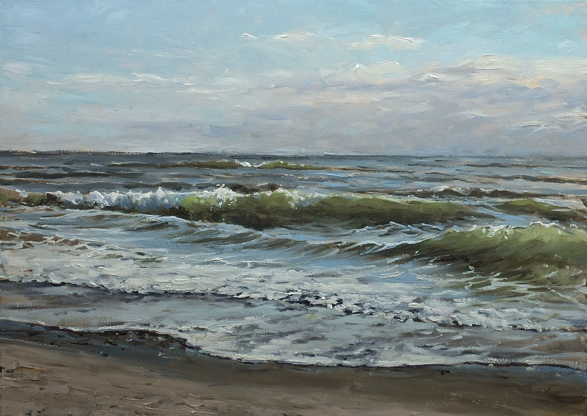 Meinel, Mathias, Strand bei Fjaltring I, 60 x 80cm, Öl auf Leinw., 2023