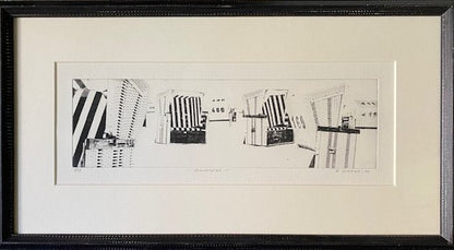 Dietrich, Nadine, Strandkörbe, 10,5 x 36cm, 4/50, Photopolymer Etching