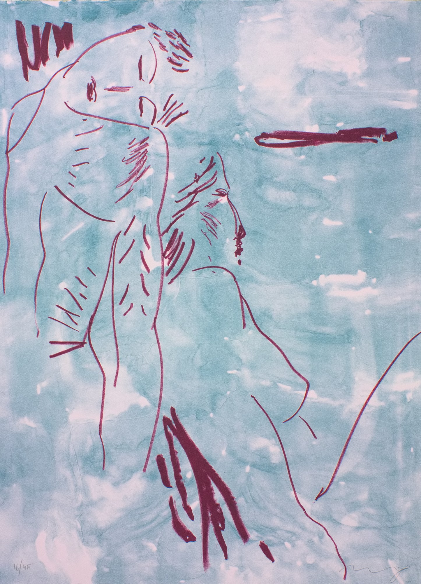 Stürup, Jasper S., Rücken an Rücken, 68 x 50cm, 16/45, Lithografie