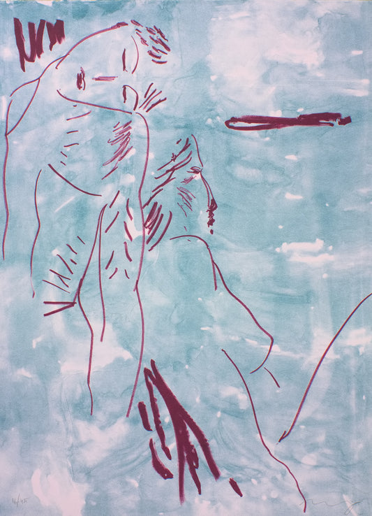 Stürup, Jasper S., Rücken an Rücken, 68 x 50cm, 16/45, Lithografie