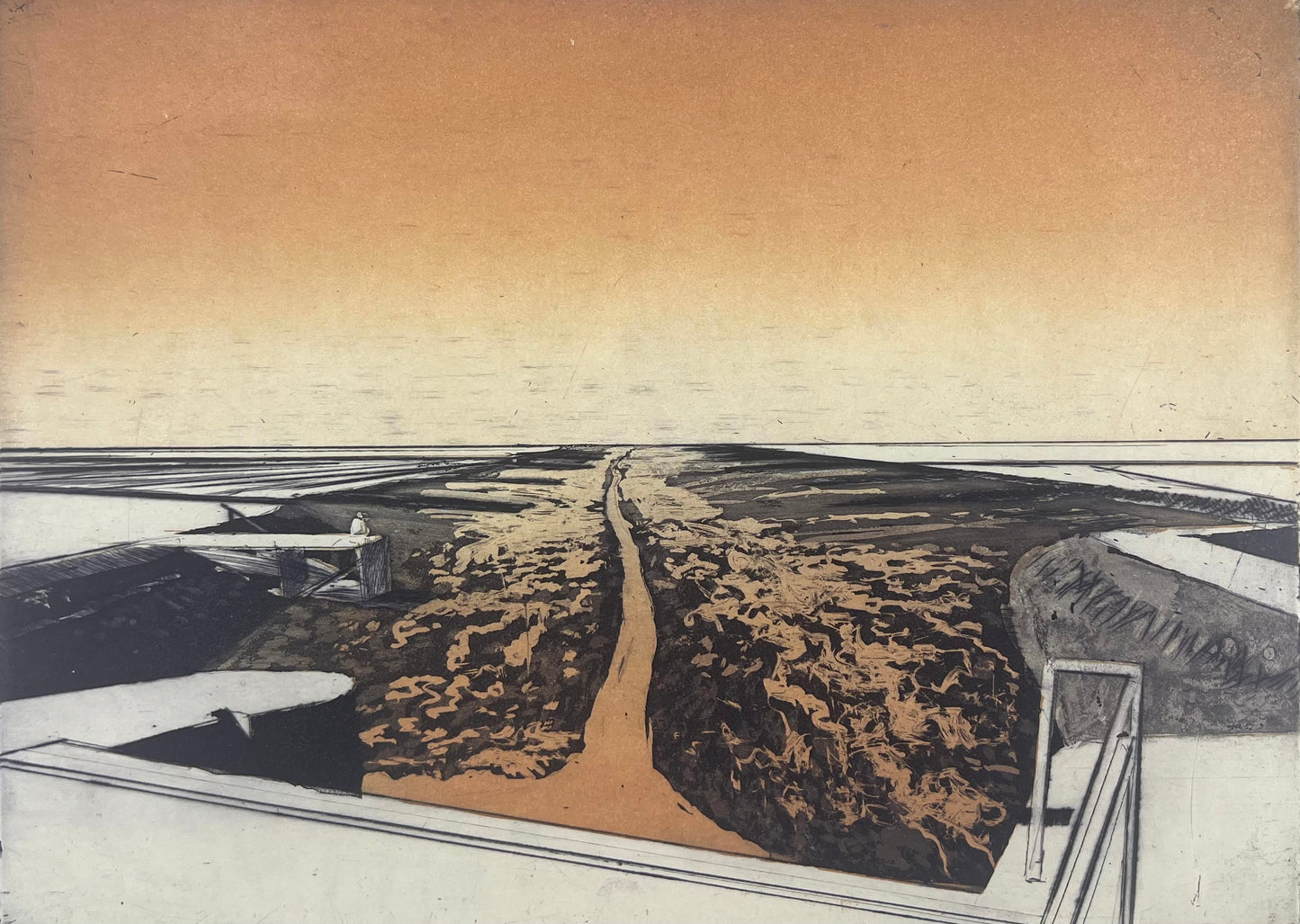 Werkmeister, Wolfgang, Südwesthörn, 21 x 29,5cm, Probe 2, Radierung, 1995