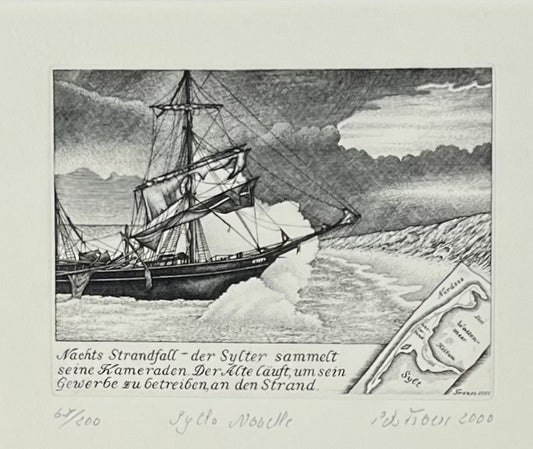 Froese, Peter, Sylter Novelle, 9 x 12cm, 67/200, Kupferstich, 2000