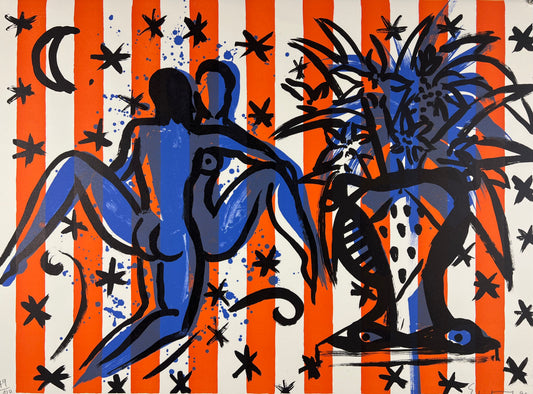 Szczesny, Stefan, Lovers with Flowers, 76 x 56cm, 79/120, Lithografie