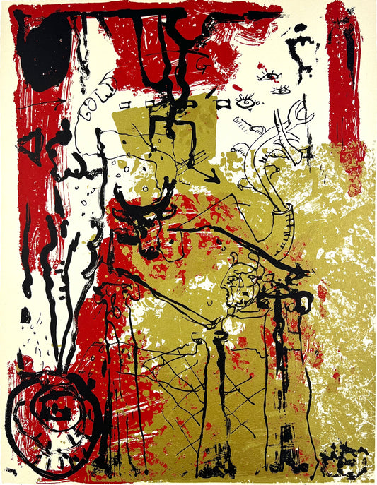 Schult, Frank, Tanz um das goldene Kalb, 39 x 30cm, e.a., Siebdruck, 2003