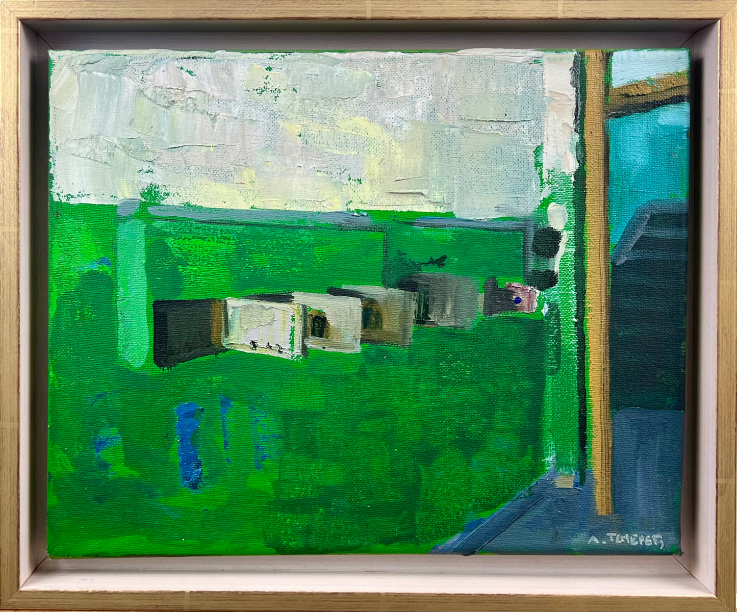 Tchepets, Anja, Briefkästen klein, 24 x 30cm, Öl auf Leinwand