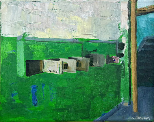 Tchepets, Anja, Briefkästen klein, 24 x 30cm, Öl auf Leinwand