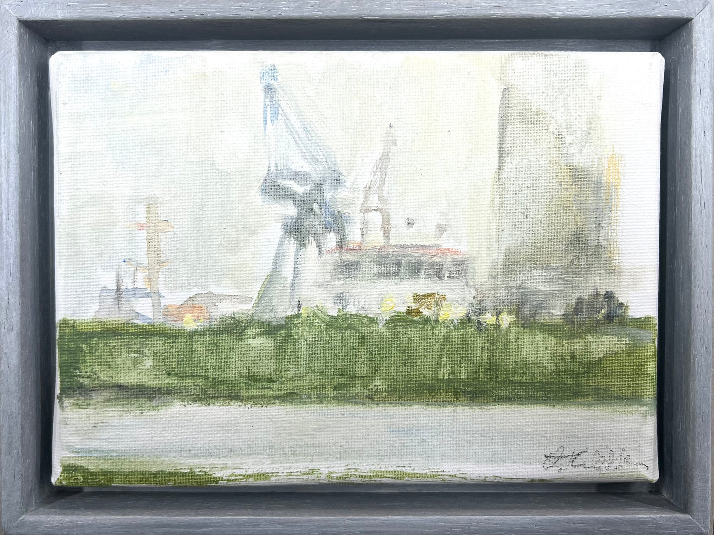 Thiessen, Vivien, Klappbrücke, 13 x 18cm, Öl auf Leinwand