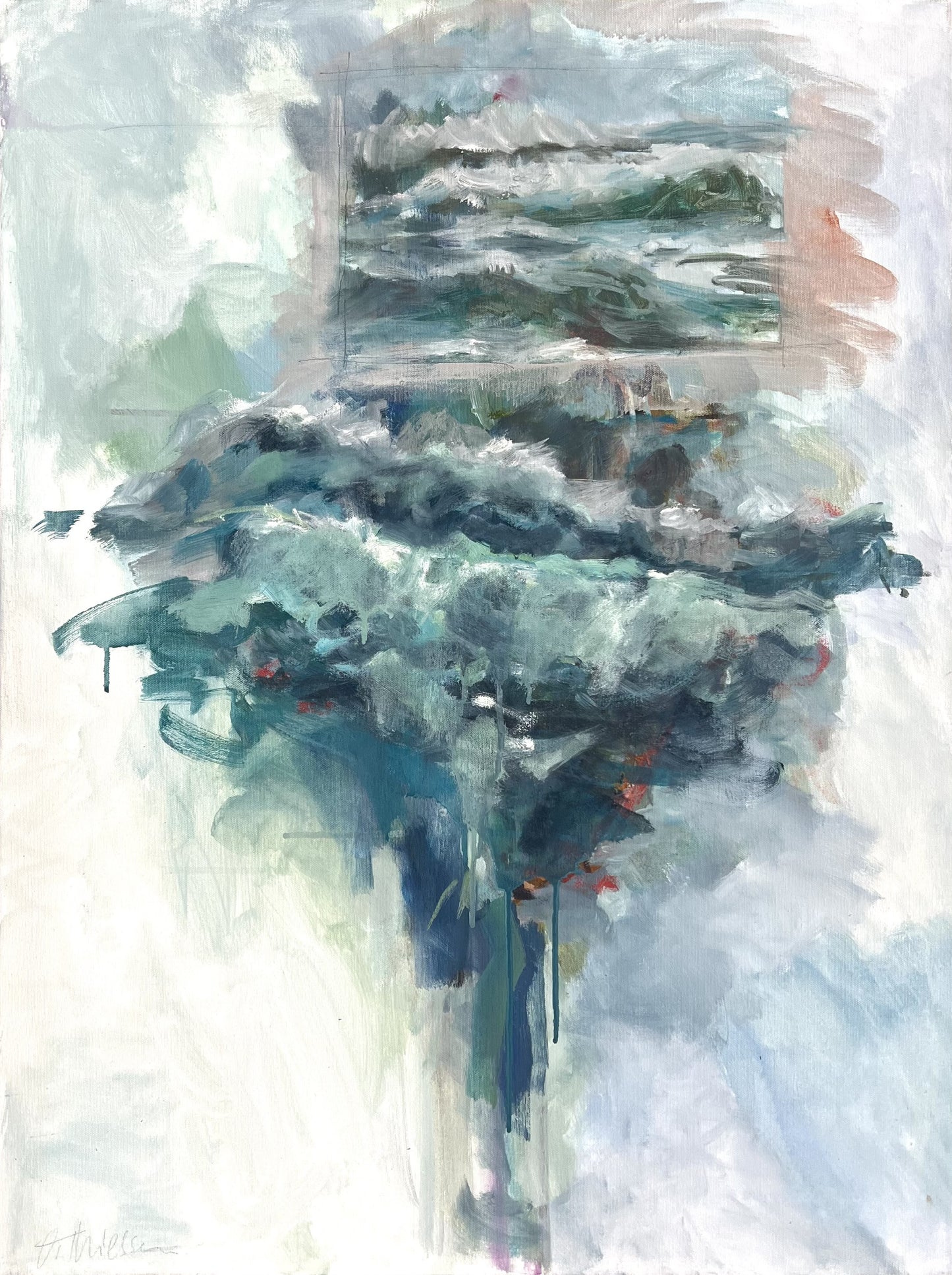 Thiessen, Vivien, Konstruktion Meer, 60 x 80cm, Mischtechnik