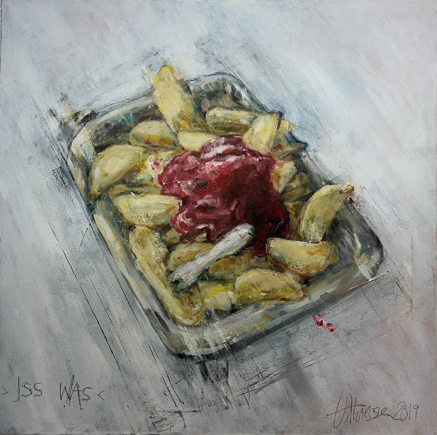 Thiessen, Vivien, Pommes, 60 x 60cm, Mischtechnik