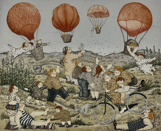 Thrän,Christina, Ballons, 36 x 50cm, Farbradierung