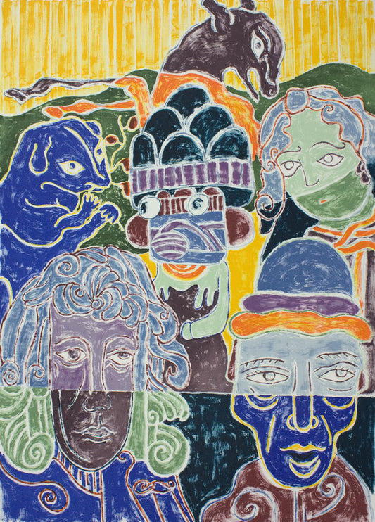 Torpe, Anne, The companions, 69 x 50cm, 28/130, Lithografie