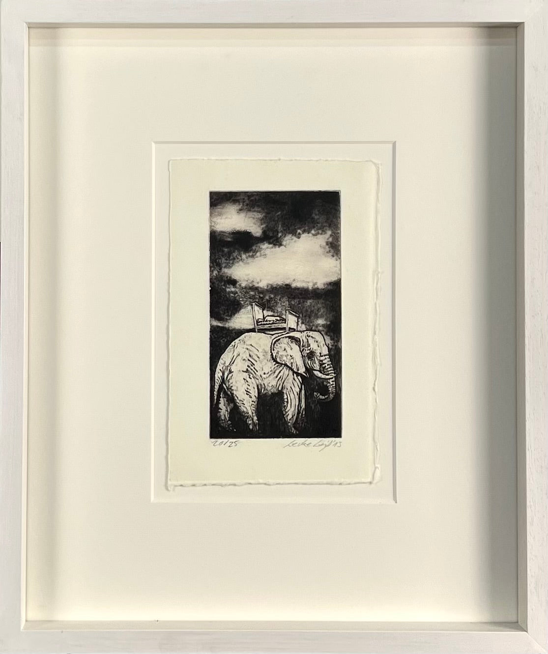 Leiß, Levke Anna, Traumelefant, 15,5 x 8,2cm, 20/25, Aquatintaradierung, 2012