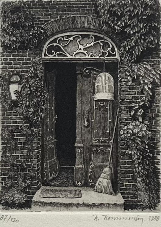 Nommensen, Niko, Tür Nahnshof, 11 x 8,5cm, 87/120, Radierung