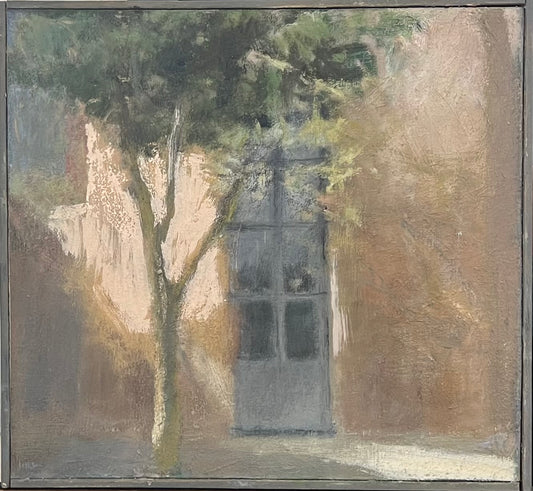 Feyen, Harald, Tür im Halbschatten, 27,5 x 30cm, Ölgemälde