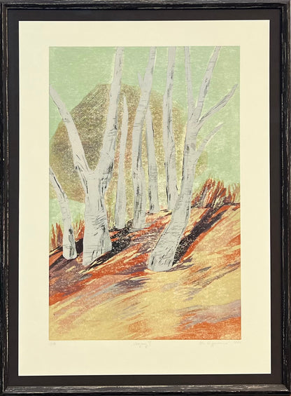 Schuppenhauer, Petra, Übergang II, 1/14, Farbholzschnitt, verlorene Form