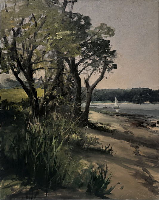 Petermann, Ulf, An der Ostsee, 2014, Unikat, Öl auf Leinwand, 50 x 40 cm