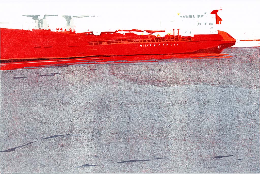Nesterova, Anastasiya, Unibaltic, 60 x 90cm, 5/5, Farbholzschnitt, 2019