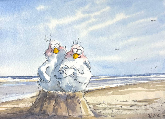 Entrich, Stephanie, Unsere Sandburg, 13 x 18cm, Aquarell