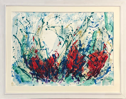 Rieger, Klaus Ulfert, Unterwasserwelt, 75 x 104cm, Enkaustik