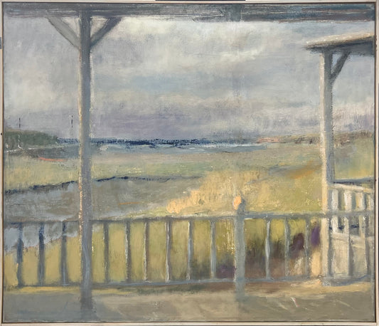 Feyen, Harald, Veranda mit Meerblick, 60 x 70cm, Ölgemälde