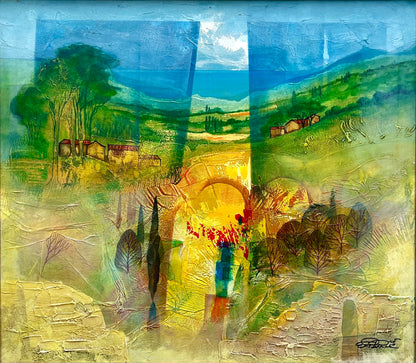Rade, Peter, Verschleierte Landschaft I, 80 x 70cm, Acrylgemälde