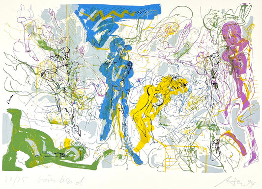 Dress, Andreas, Viererband, 30 x 45,5cm, 23/45,5cm, 23/25, Siebdruck, 1994
