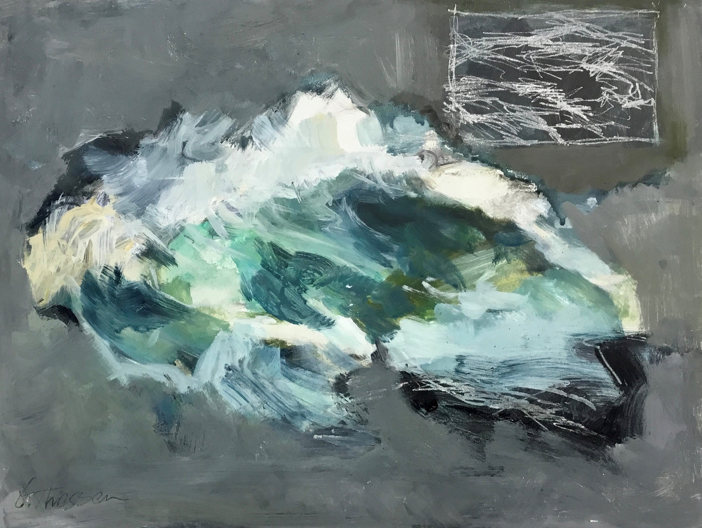 Thiessen, Vivien, Segment Meer kl., 30 x 40cm, Mischtechnik auf Malplatte