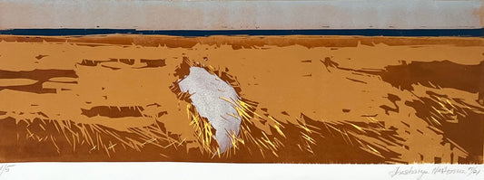 Nesterova, Anastasiya, Vogelparadies, 27 x 67cm, 1/5, Farbholzschnitt