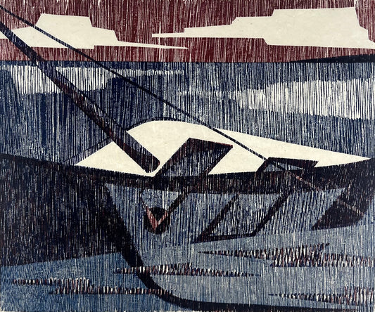 Hermanns, Gerhard, Vollendete Zukunft, 22 x 26cm, V/XV, Holzschnitt, 1984