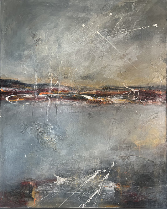 Jacobsen, Petra, Vom Himmel berührt, 100 x 80cm, Mischtechnik