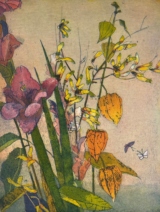 Votteler, Jutta, Bouquet de fleurs, 36,2 x 35,8cm, 10/120, Farbradierung
