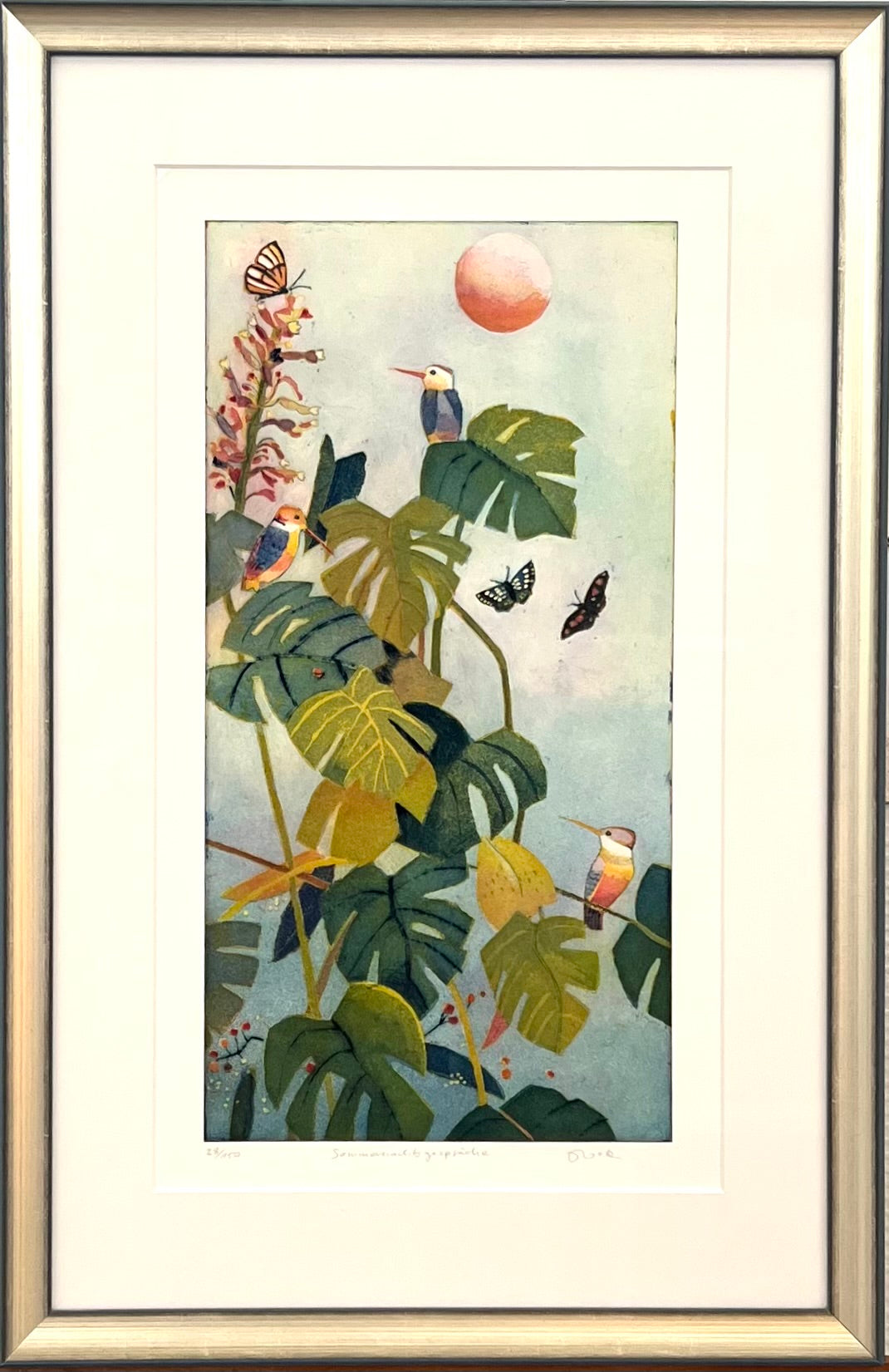 Votteler, Jutta, Sommernachtsgespräche, 58 x 30cm, 28/150, Farbradierung