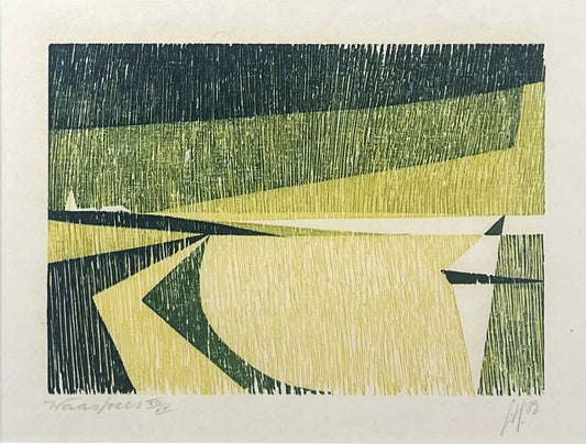 Hermanns, Gerhard, Waasfrees, 14 x 20cm, XII/XV, Holzschnitt, 1982