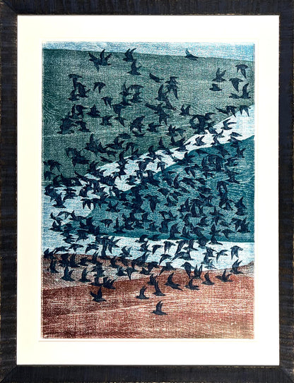 Hermanns, Gerhard, Waasfrees-Schwerer Tag, 50 x 70cm, III/III, Holzschnitt, 1993