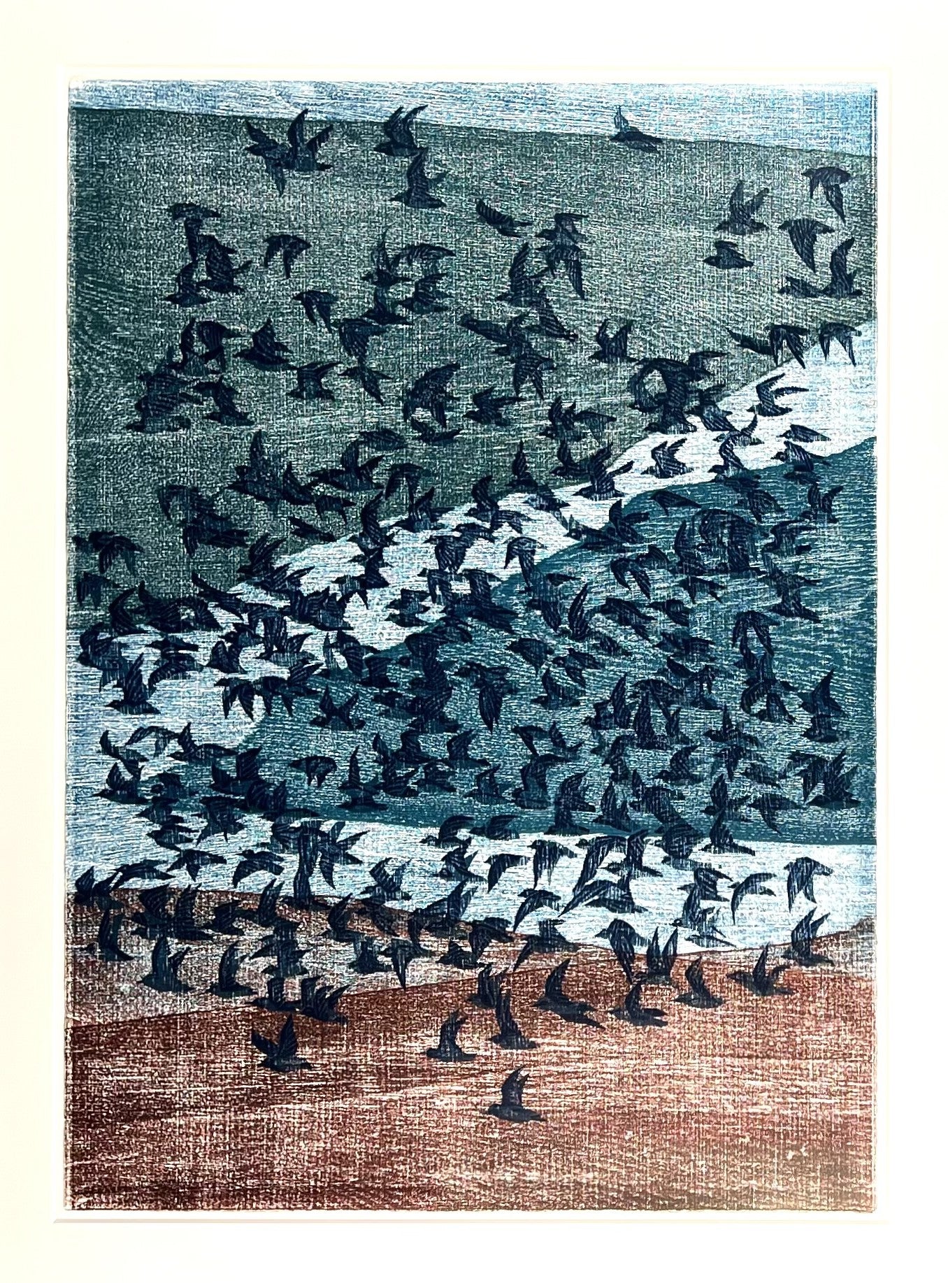 Hermanns, Gerhard, Waasfrees-Schwerer Tag, 50 x 70cm, III/III, Holzschnitt, 1993