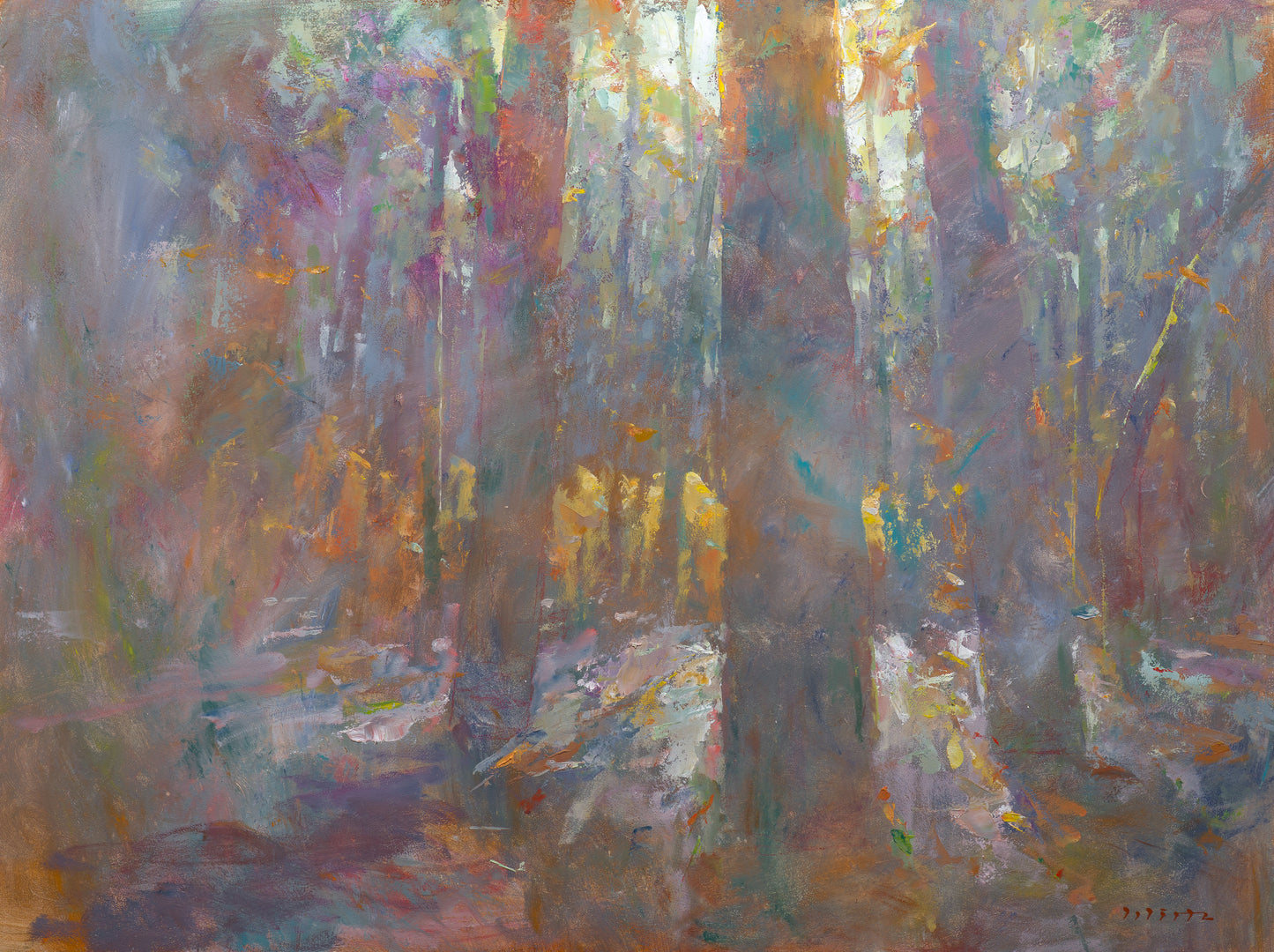 Wirtz, Börn, Waldlicht, 60 x 80cm, Ölgemälde