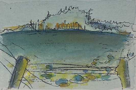Werkmeister, Wolfgang, Waldrand, 8,5 x 12,6cm, Radierung, 1991