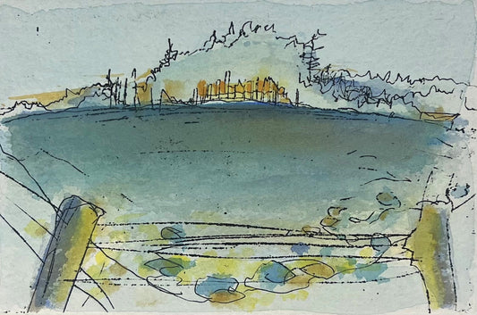 Werkmeister, Wolfgang, Waldrand, 8,5 x 12,6cm, Radierung, 1991