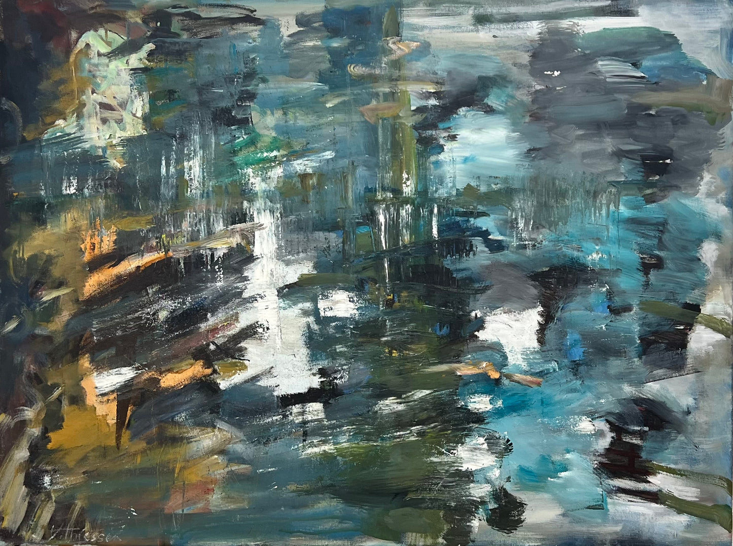 Thiessen, Vivien, Wasserspiegel, 60 x 80cm, Ölgemälde