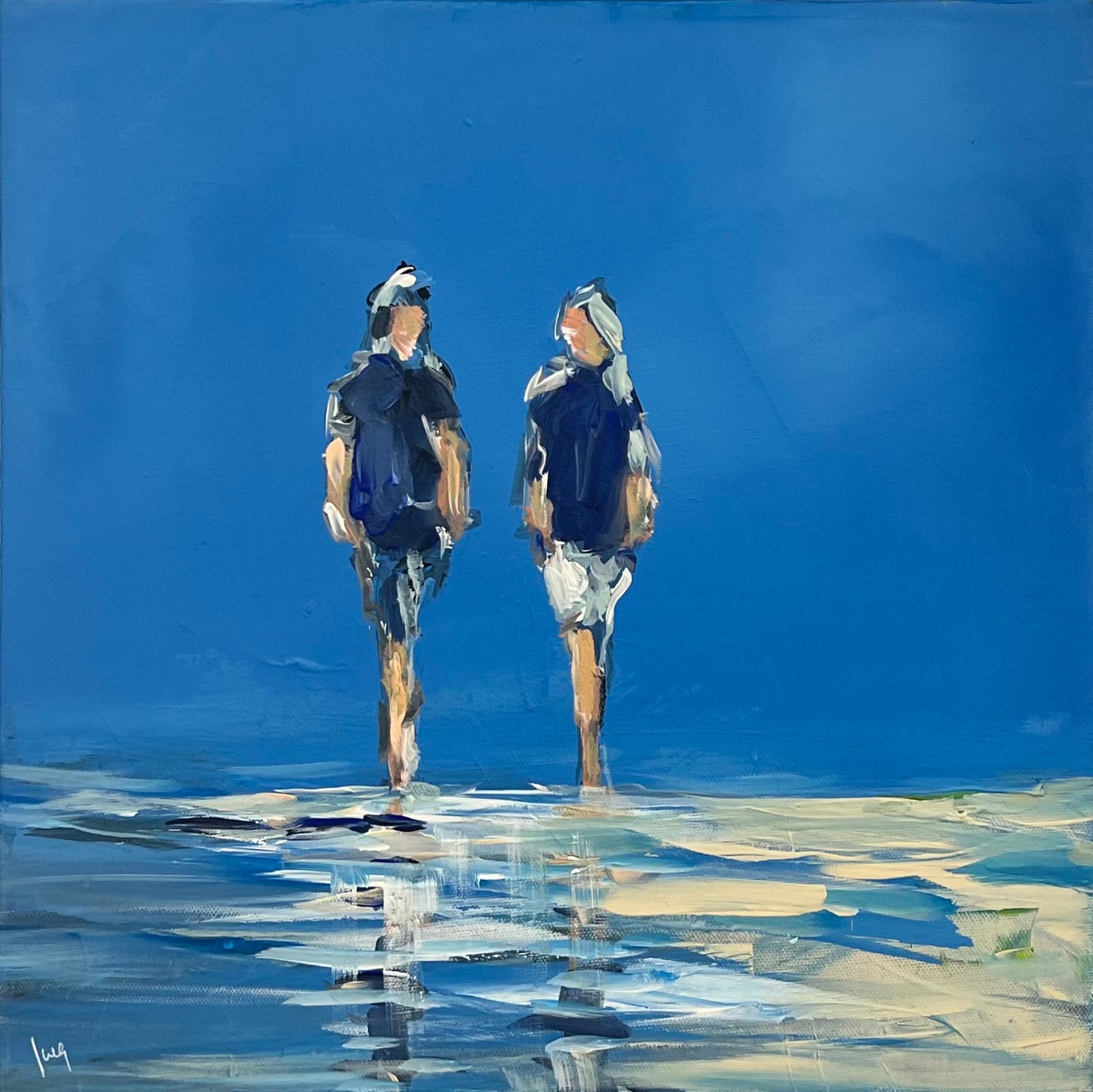 Ramm, Ines, Waterwalk, 40 x 40cm, Acryl